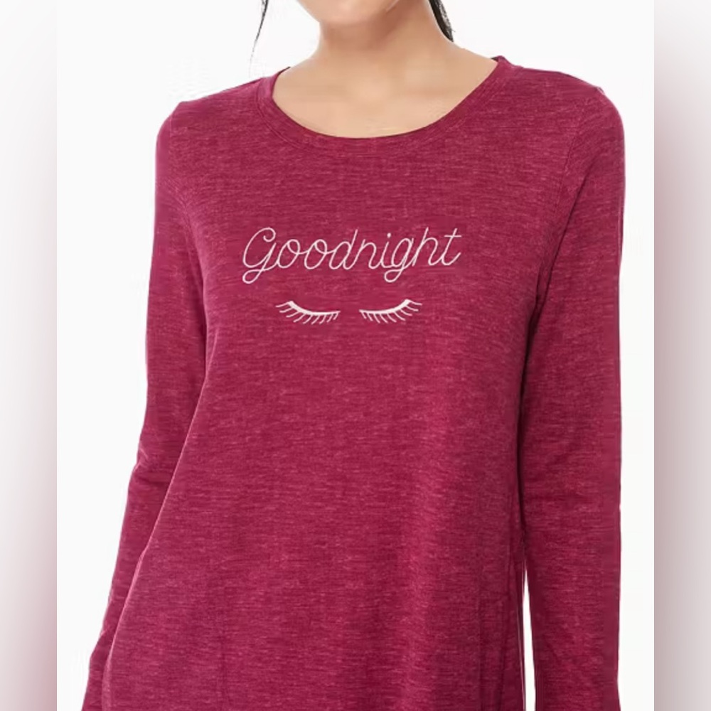 Kate Spade Womens Embroidered Sleep Shirt Size Medium Pockets Pink Girlcore
